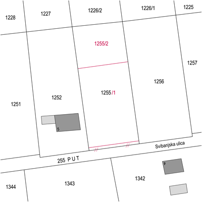 Parcelacija prema rješenju o uvjetima građenja